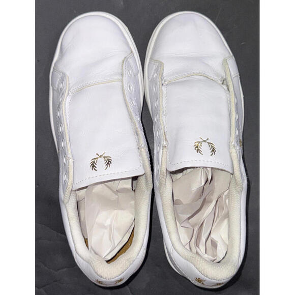 Fred Perry White Canvas Low Trainer Designer Athleisure Sneakers Shoes Womens 6 - Picture 11 of 15